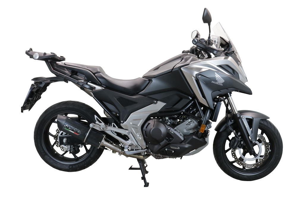 Escape compatible con Honda Nc 750 X - S Dct 2021-2023, Furore Evo4 Poppy, Escape legal, homologado, silenciador con db killer desmontable y tubo de conexión específico 