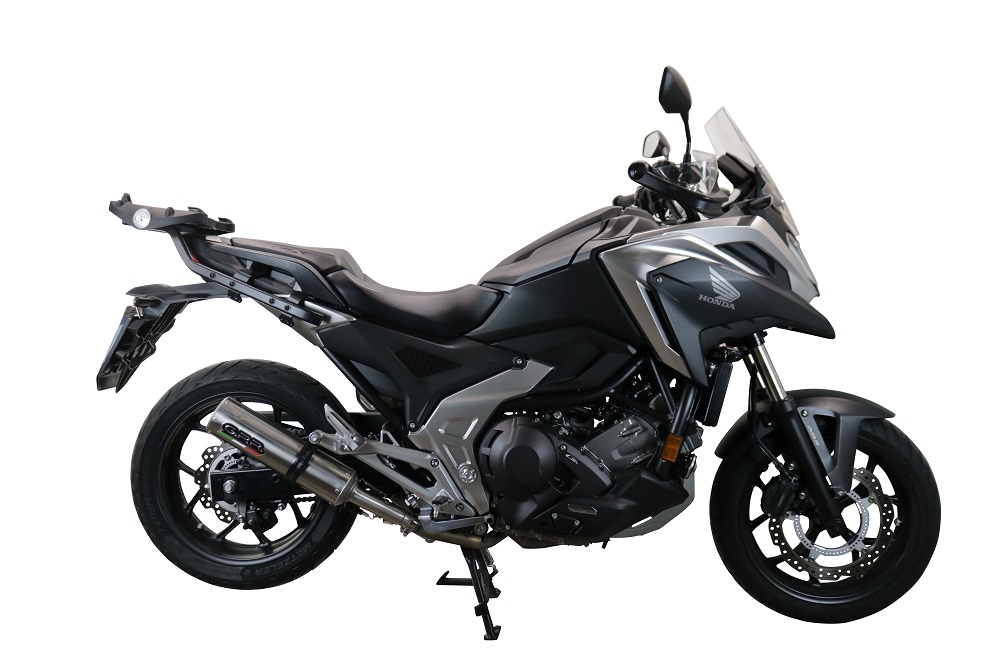 Escape compatible con Honda Nc 750 X - S Dct 2014-2015, Gpe Ann. titanium, Escape legal, homologado, silenciador con db killer desmontable y tubo de conexión específico 