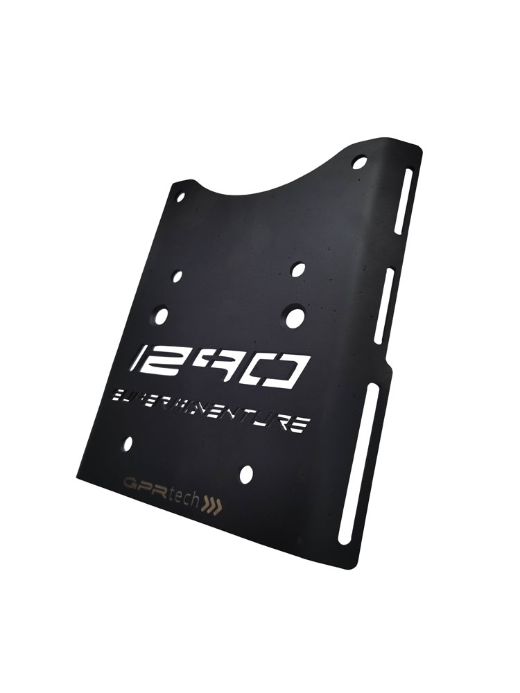 GPR TECH compatible con  Ktm Lc 8 1290 Super Adventure R/S 2021/2024 e5 Placa de fijación específica en Titanio ALPITECH 35/55 LT compatible con portaequipajes original, fabricada en titanio con 4 puntos de anclaje