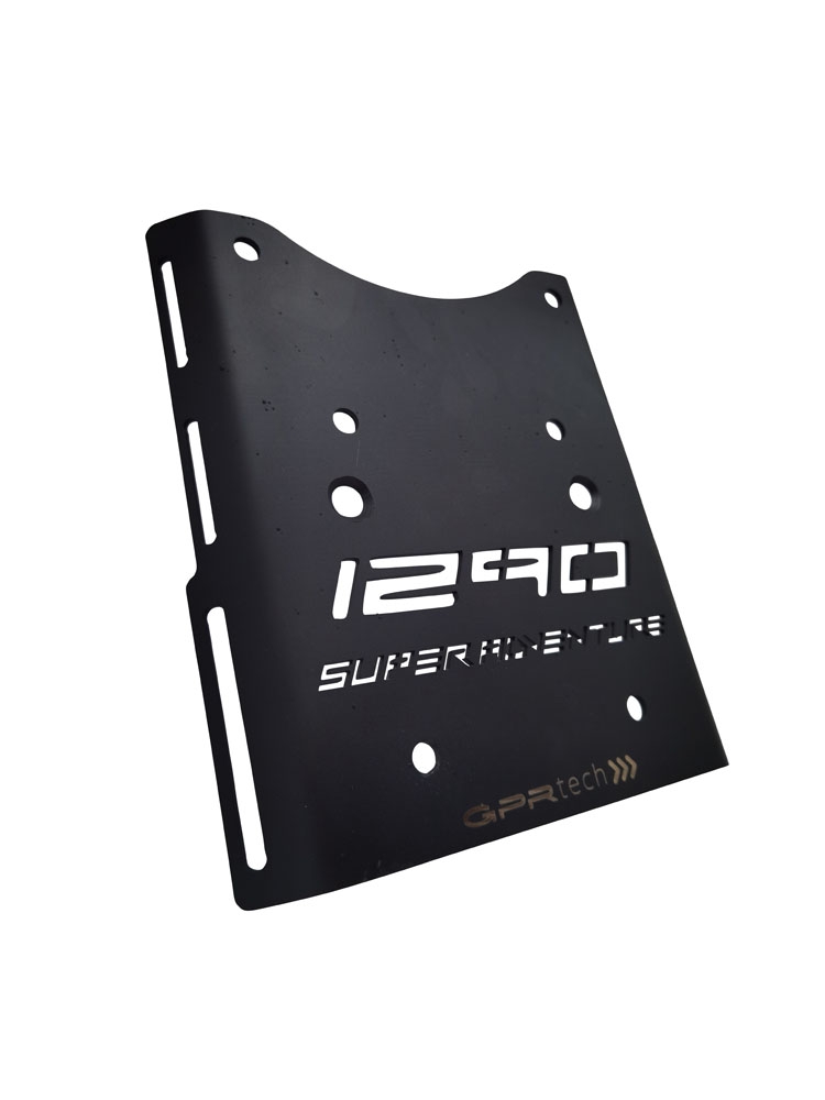 GPR TECH compatible con  Ktm Lc 8 1290 Super Adventure R/S 2021/2024 e5 Placa de fijación específica en Titanio ALPITECH 35/55 LT compatible con portaequipajes original, fabricada en titanio con 4 puntos de anclaje