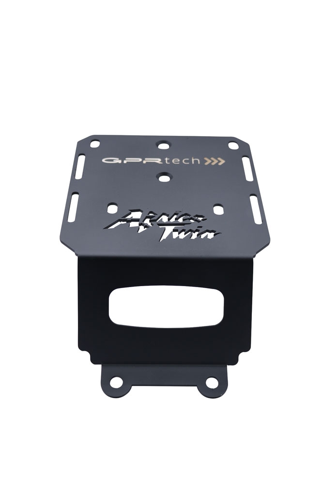 GPR TECH compatible con  Honda Crf 1000 L Africa Twin Adventure Sport 2018/2020 e4 Placa de fijación específica en Titanio ALPITECH 35/55 LT compatible con portaequipajes original, fabricada en titanio con 4 puntos de anclaje