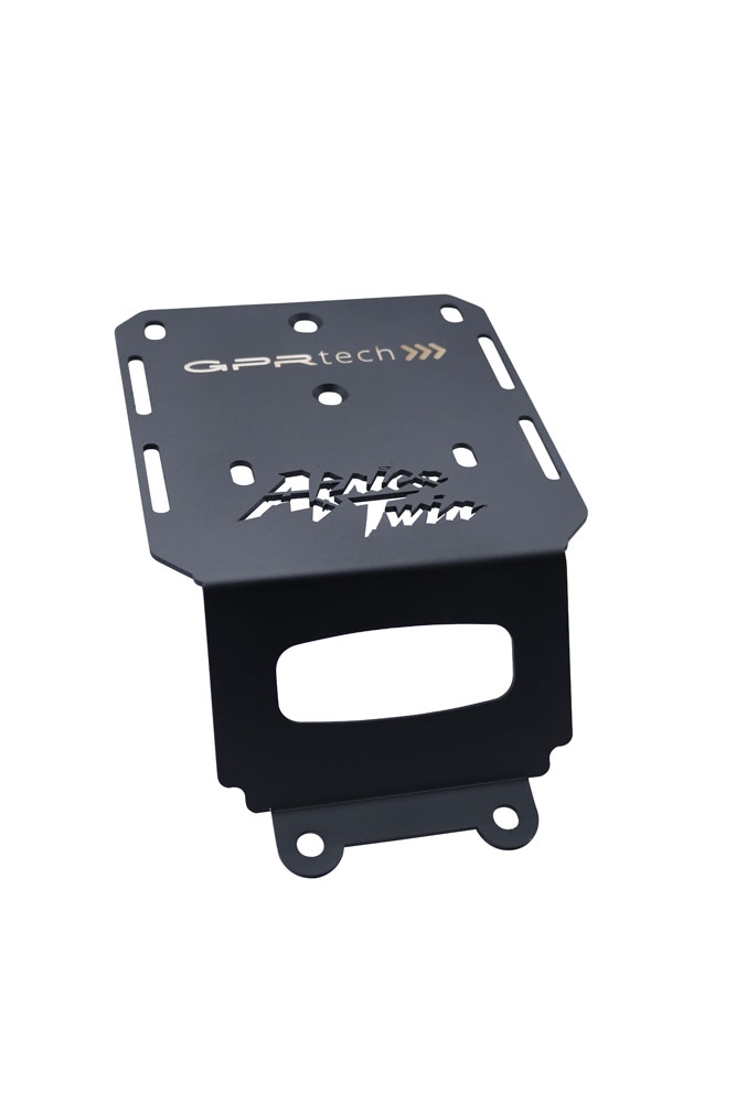 GPR TECH compatible con  Honda Crf 1000 L Africa Twin Adventure Sport 2018/2020 e4 Placa de fijación específica en Titanio ALPITECH 35/55 LT compatible con portaequipajes original, fabricada en titanio con 4 puntos de anclaje