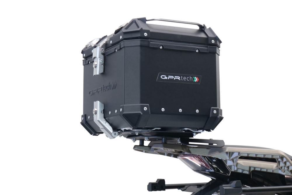 Baúl GPR TECH compatible con  Zontes 350 T1 ADV 2022/2024 e5 Baúl Alpi-Tech en aluminio, color negro con placa específica incluida Capacidad Litros 35