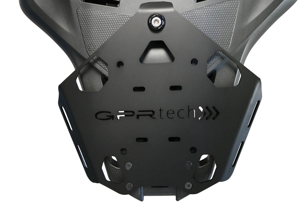 GPR TECH compatible con  Honda SH 125I 2017/2024 Placa de fijación específica Top Case ALPITECH 35>55 LT compatible con portaequipajes original, fabricada en acero inoxidable con 4 puntos de anclaje