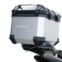 GPR TECH compatible con  Honda SH 125I 2017/2024 Placa de fijación específica Top Case ALPITECH 35>55 LT compatible con portaequipajes original, fabricada en acero inoxidable con 4 puntos de anclaje