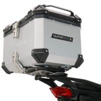 GPR TECH compatible con  Ducati Multistrada V4 / V4S / V4S Sport 1100 2021/2024 Baúl Alpi-Tech en aluminio color plata con placa específica incluida Capacidad Litros 35