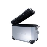 GPR TECH compatible con  Benelli Trk 502 2017/2020 e4 Par de maletas laterales en aluminio color plata con portaequipajes específico Capacidad 38 LT. + 38 LT.