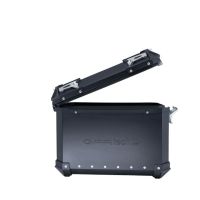 GPR TECH compatible con  Benelli Trk 502 2017/2020 e4 Par de maletas laterales en aluminio color negro con portaequipajes específico Capacidad 38 LT. + 38 LT.