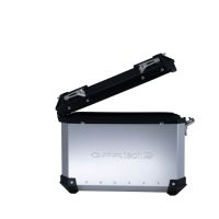 GPR TECH compatible con  Benelli Trk 502 2017/2020 e4 Par de maletas laterales en aluminio color plata con portaequipajes específico Capacidad 38 LT. + 38 LT.