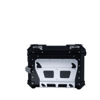 GPR TECH compatible con  Benelli Trk 502 2017/2020 e4 Par de maletas laterales en aluminio color negro con portaequipajes específico Capacidad 38 LT. + 38 LT.