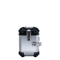 GPR TECH compatible con  Bmw F 750 Gs 2018/2020 e4 Par de maletas laterales en aluminio con lado derecho contorneado, color plata con portaequipajes específico Capacidad 38 LT. + 32 LT.