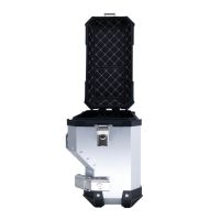 GPR TECH compatible con  Bmw F 750 Gs 2018/2020 e4 Par de maletas laterales en aluminio con lado derecho contorneado, color plata con portaequipajes específico Capacidad 38 LT. + 32 LT.