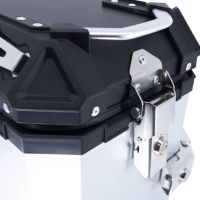 GPR TECH compatible con  Benelli Trk 502 2017/2020 e4 Par de maletas laterales en aluminio color plata con portaequipajes específico Capacidad 38 LT. + 38 LT.