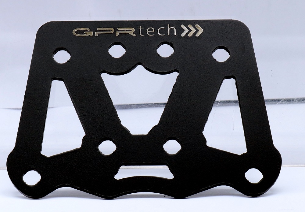 GPR TECH compatible con  Voge 300Rally 2022/2024 e5 Placa de fijación específica Top Case ALPITECH 35 / 45 LT compatible con portaequipajes original, fabricada en acero inoxidable con 4 puntos de anclaje