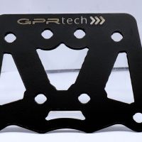 GPR TECH compatible con  Voge 300Rally 2022/2024 e5 Placa de fijación específica Top Case ALPITECH 35 / 45 LT compatible con portaequipajes original, fabricada en acero inoxidable con 4 puntos de anclaje