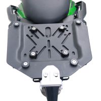 GPR TECH compatible con  Kawasaki Versys 650 2017/2020 e4 Placa de fijación específica en Titanio ALPITECH 35/55 LT compatible con portaequipajes original, fabricada en titanio con 4 puntos de anclaje