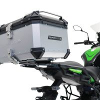 GPR TECH compatible con  Kawasaki Versys 650 2023/2024 e5 plus Baúl Alpi-Tech en aluminio color plata con placa específica incluida Capacidad Litros 55