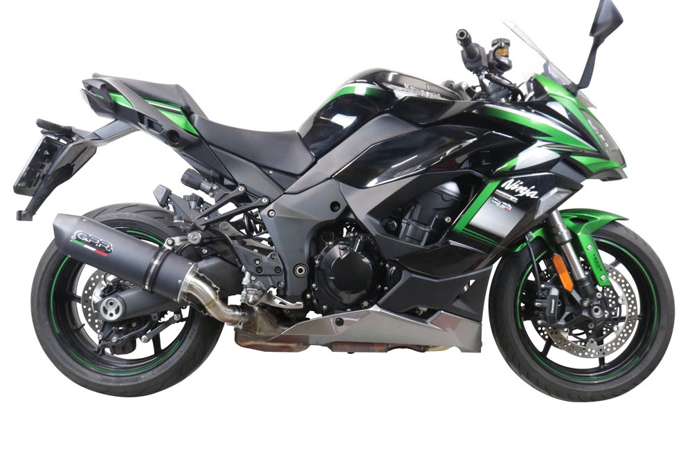 Escape compatible con Kawasaki Ninja 1000 Sx 2021-2024, Furore Evo4 Nero, Escape legal, homologado, silenciador con db killer desmontable y tubo de conexión específico 