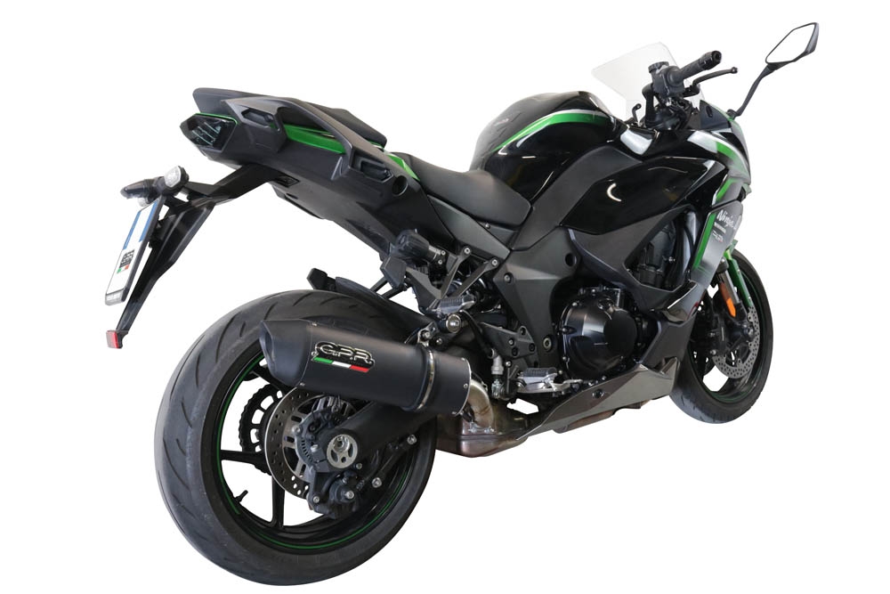 Escape compatible con Kawasaki Ninja 1000 Sx 2021-2024, Furore Evo4 Nero, Escape legal, homologado, silenciador con db killer desmontable y tubo de conexión específico 