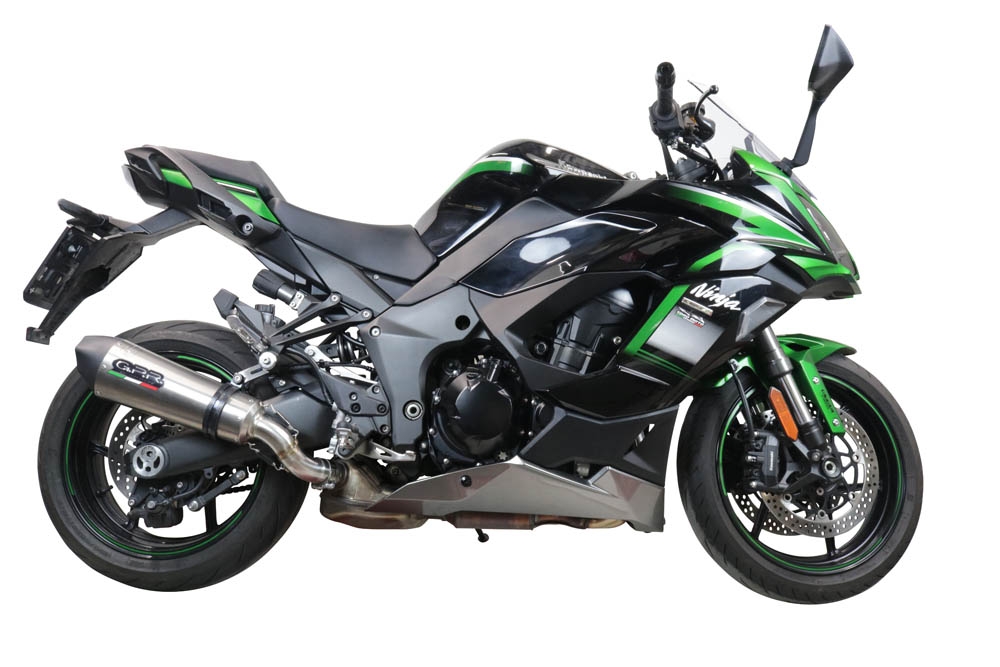 Escape compatible con Kawasaki Ninja 1000 Sx 2020-2020, GP Evo4 Titanium, Escape legal, homologado, silenciador con db killer desmontable y tubo de conexión específico 