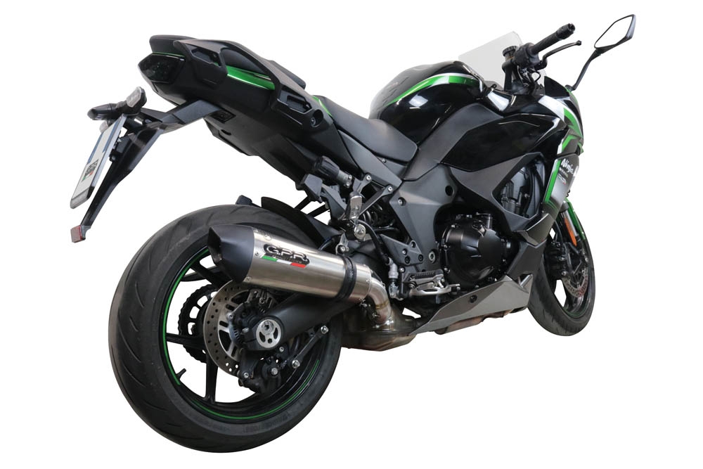 Escape compatible con Kawasaki Ninja 1000 Sx 2020-2020, GP Evo4 Titanium, Escape legal, homologado, silenciador con db killer desmontable y tubo de conexión específico 