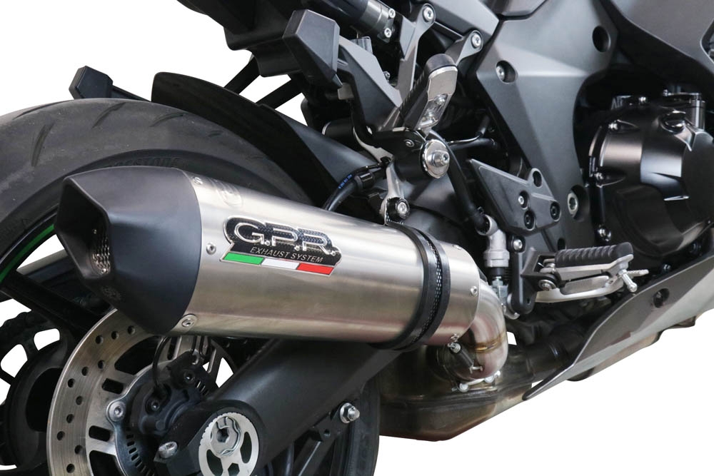 Escape compatible con Kawasaki Ninja 1000 Sx 2020-2020, GP Evo4 Titanium, Escape legal, homologado, silenciador con db killer desmontable y tubo de conexión específico 