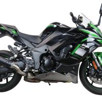 Escape compatible con Kawasaki Ninja 1000 Sx 2021-2024, M3 Black Titanium, Escape legal, homologado, silenciador con db killer desmontable y tubo de conexión específico 