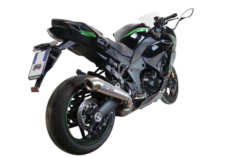 Escape compatible con Kawasaki Ninja 1000 Sx 2021-2024, Powercone Evo, Escape legal, homologado, silenciador con db killer desmontable y tubo de conexión específico 