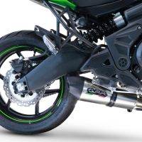 Escape compatible con Kawasaki Versys 650 2023-2024, Gpe Ann. Titanium, Escape completo, no legal para países de la UE, con db killer extraíble 