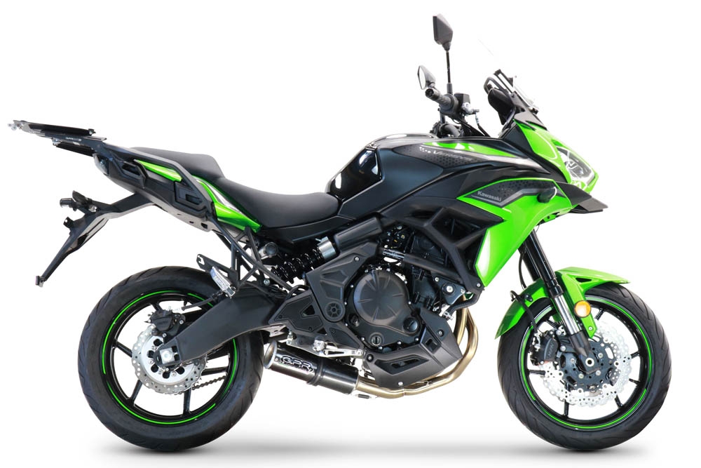 Escape compatible con Kawasaki Versys 650 2021-2022, M3 Poppy , Escape completo, no legal para países de la UE, con db killer extraíble 