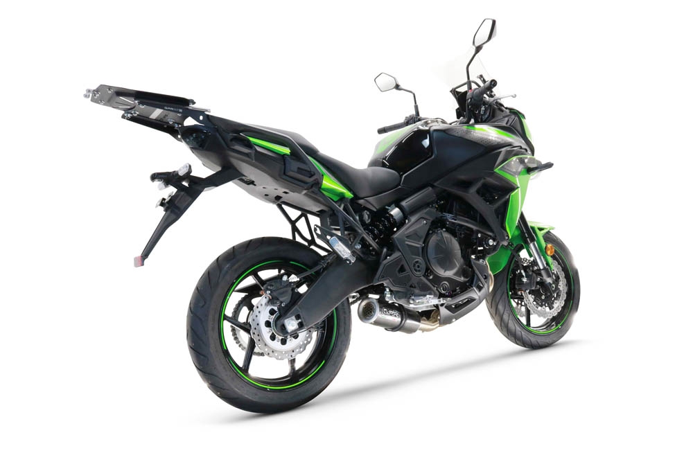Escape compatible con Kawasaki Versys 650 2021-2022, M3 Poppy , Escape completo, no legal para países de la UE, con db killer extraíble 
