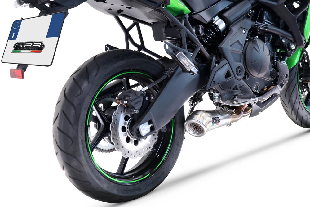 GPR escape compatible con  Kawasaki Versys 650 2021-2022, Powercone Evo, Escape completo racing, incluyendo colector y db killer desmontable, sin homologación 