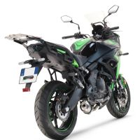 Escape compatible con Kawasaki Versys 650 2015-2016, Satinox , Escape completo homologado y legal, incluido db killer extraíble 