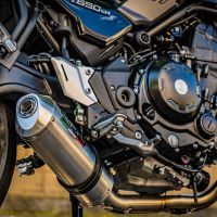 Escape compatible con Kawasaki Z 650 RS 2021-2023, Satinox, Escape completo, no legal para países de la UE, con db killer extraíble 