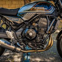 Escape compatible con Kawasaki Z 650 RS 2021-2023, Satinox, Escape completo, no legal para países de la UE, con db killer extraíble 