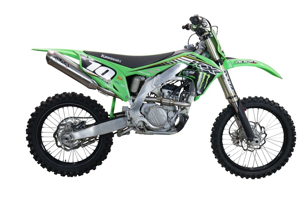 Escape compatible con Kawasaki KX 250 F 2009-2016, Pentacross Inox, Escape completo racing, incluyendo colector y db killer desmontable, sin homologación 
