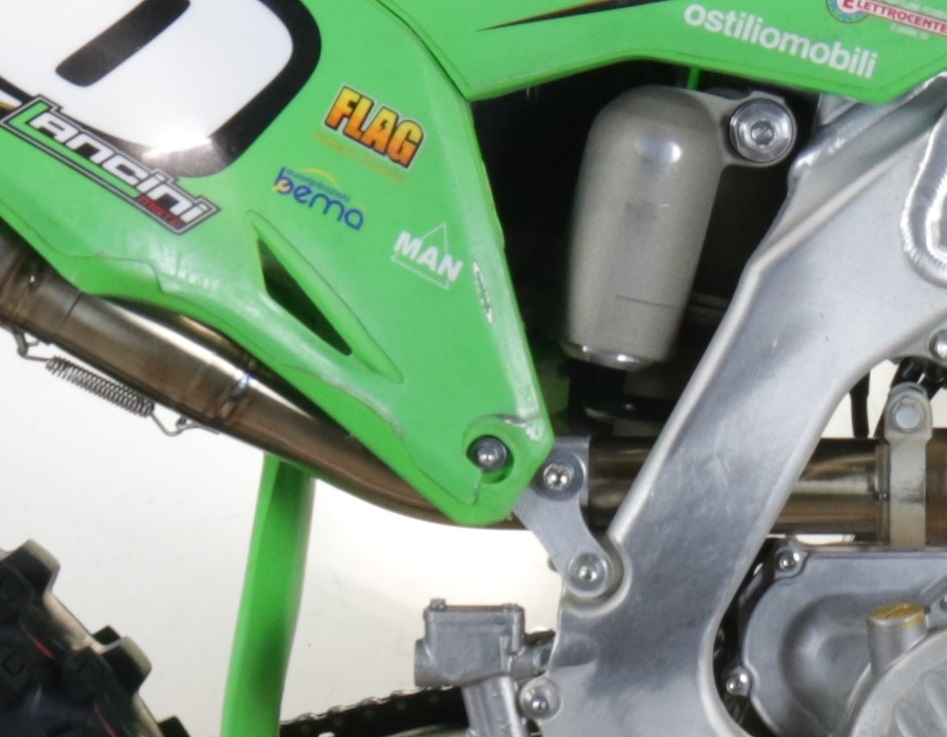 Escape compatible con Kawasaki KX 250 F 2021-2023, Pentacross Inox, Escape racing, silenciador con tubo de conexión específica y db killer extraíble 