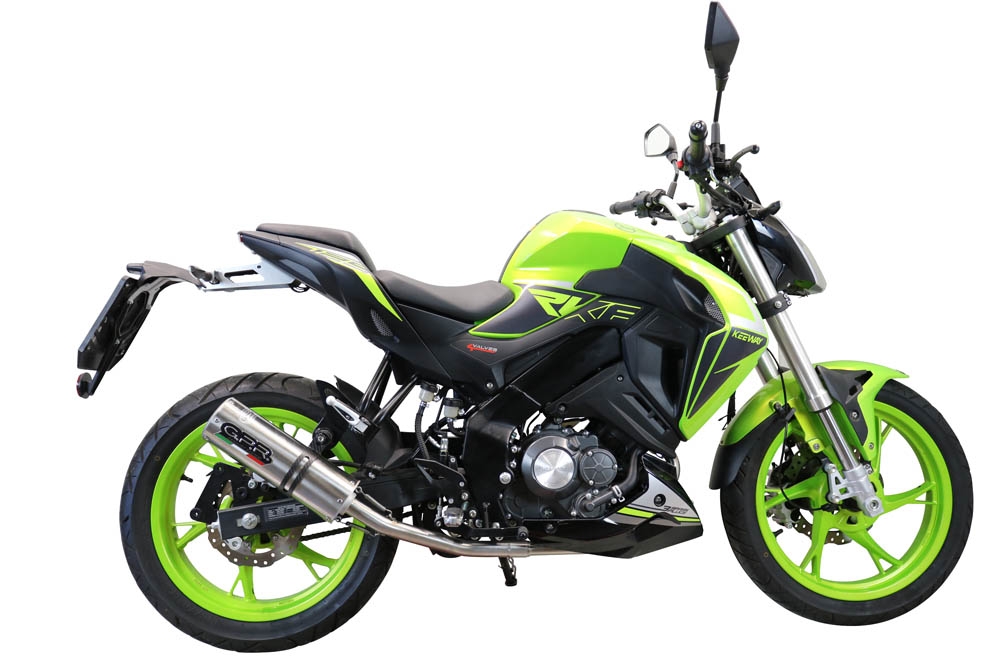 Escape compatible con Keeway Rkf 125 2021-2023, M3 Inox , Escape completo, no legal para países de la UE, con db killer extraíble 