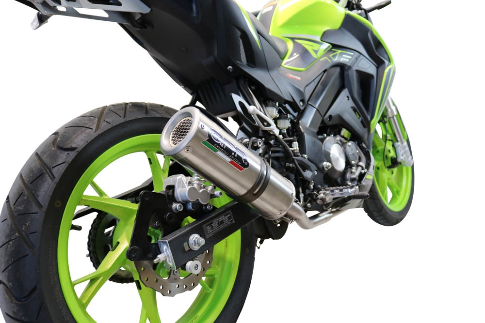 Escape compatible con Keeway Rkf 125 2021-2023, M3 Inox , Escape completo, no legal para países de la UE, con db killer extraíble 
