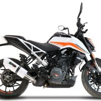 Escape compatible con Ktm Duke 125 2021-2023, Albus Evo4, Escape legal, homologado, silenciador con db killer desmontable y tubo de conexión específico 