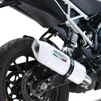 Escape compatible con Ktm Duke 125 2021-2023, Albus Evo4, Escape legal, homologado, silenciador con db killer desmontable y tubo de conexión específico 