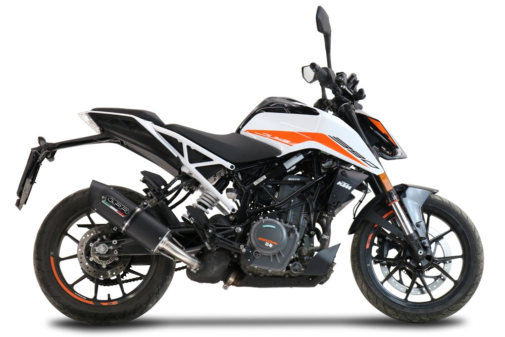 Escape compatible con Ktm Duke 390 2021-2024, Furore Nero, Escape racing, silenciador con tubo de conexion y dbkiller, articulo sin homologacion 