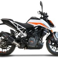 Escape compatible con Ktm Duke 390 2021-2024, Furore Nero, Escape racing, silenciador con tubo de conexion y dbkiller, articulo sin homologacion 