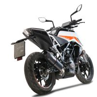 Escape compatible con Ktm Duke 390 2021-2024, Furore Nero, Escape racing, silenciador con tubo de conexion y dbkiller, articulo sin homologacion 