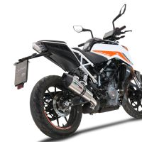 Escape compatible con Ktm Duke 125 2021-2023, GP Evo4 Titanium, Escape legal, homologado, silenciador con db killer desmontable y tubo de conexión específico 