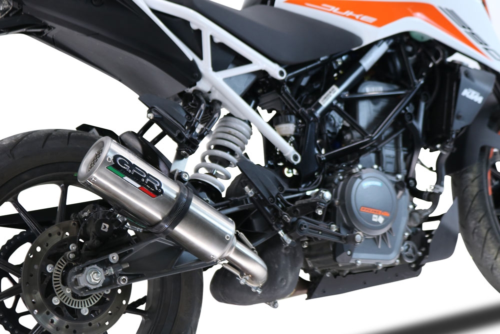 Escape compatible con Ktm Duke 390 2021-2024, M3 Inox , Escape racing, silenciador con tubo de conexion y dbkiller, articulo sin homologacion 