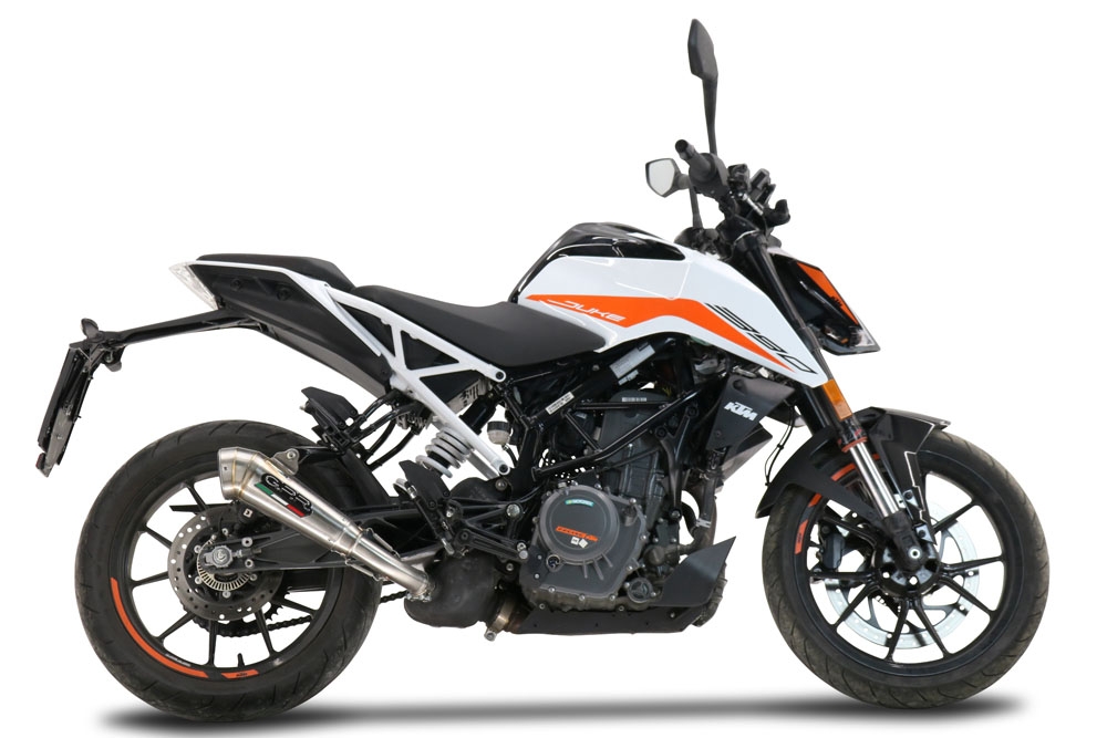 Escape compatible con Ktm Rc 390 2022-2024, Powercone Evo, Escape legal, homologado, silenciador con db killer desmontable y tubo de conexión específico 