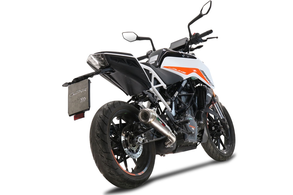 Escape compatible con Ktm Rc 390 2022-2024, Powercone Evo, Escape legal, homologado, silenciador con db killer desmontable y tubo de conexión específico 