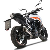 Escape compatible con Ktm Rc 390 2022-2024, Powercone Evo, Escape legal, homologado, silenciador con db killer desmontable y tubo de conexión específico 