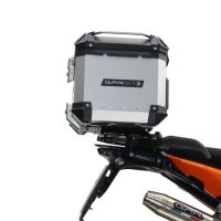 Baúl GPR TECH compatible con  Husqvarna Norden 901 2022/2024 e5 Baúl Alpi-Tech en aluminio color plata con placa específica incluida Capacidad Litros 45